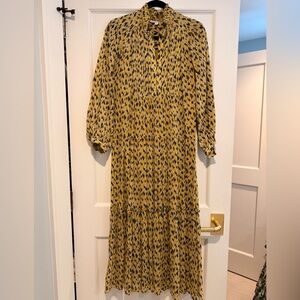 Joie Yellow and Black Patterned Dress